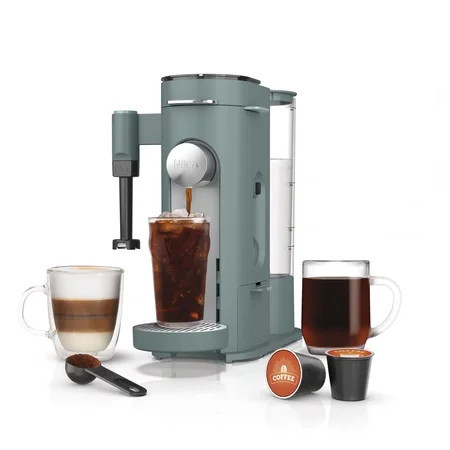Ninja Pods & Grounds Specialty Single-Serve Coffee Maker, K-Cup Pod Compatible, Built-In Milk Frother, PB051SG, Sage Green | Walmart (US)