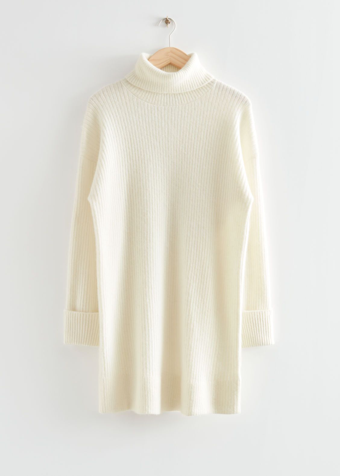 Oversized Turtleneck Knit Sweater - White | & Other Stories US