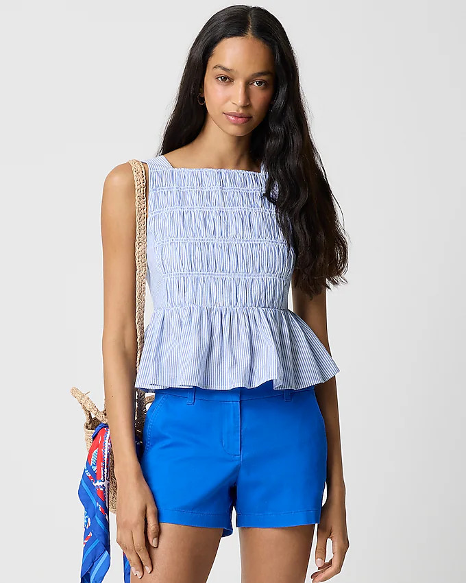 Striped smocked top | J.Crew Factory