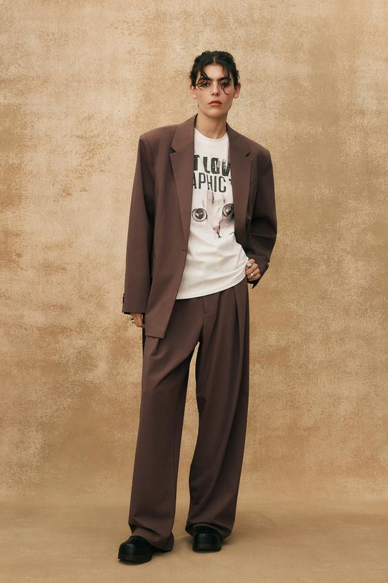 STRAIGHT FIT BLAZER WITH BELT | Zara UK