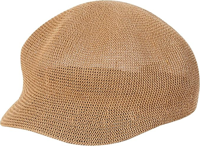 Women Summer Straw Woven Visor Sun Hat Newsboy Cap Painter Hat | Amazon (US)