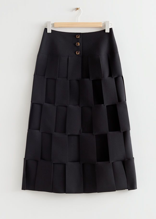 Laser-Cut Square Midi Skirt | & Other Stories US