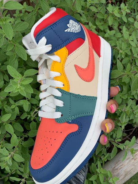 These are my favorite sneakers right now, Air Jordan 1 Mid, Multicolor. They are so versatile, both color wise and style. Dress up or down with these. Add to your denim outfit. #AJ1 #InmyJs #Sneakers #Sneakerhead 

#LTKshoecrush