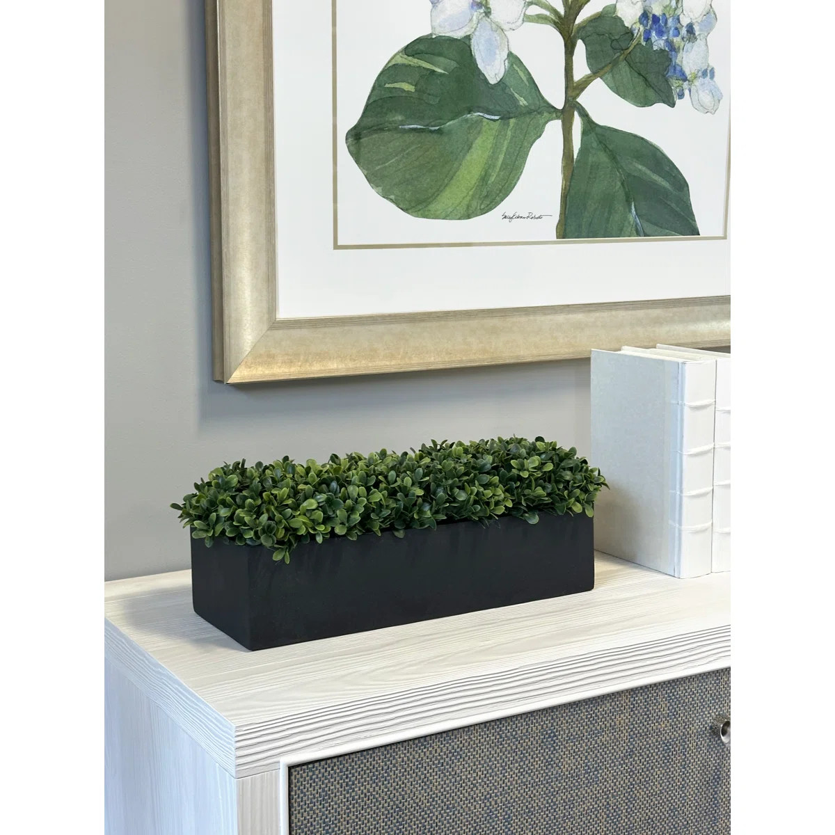 Nature's Nostalgia Outdoor 6" Faux Boxwood in Fiberstone Planter | Wayfair North America