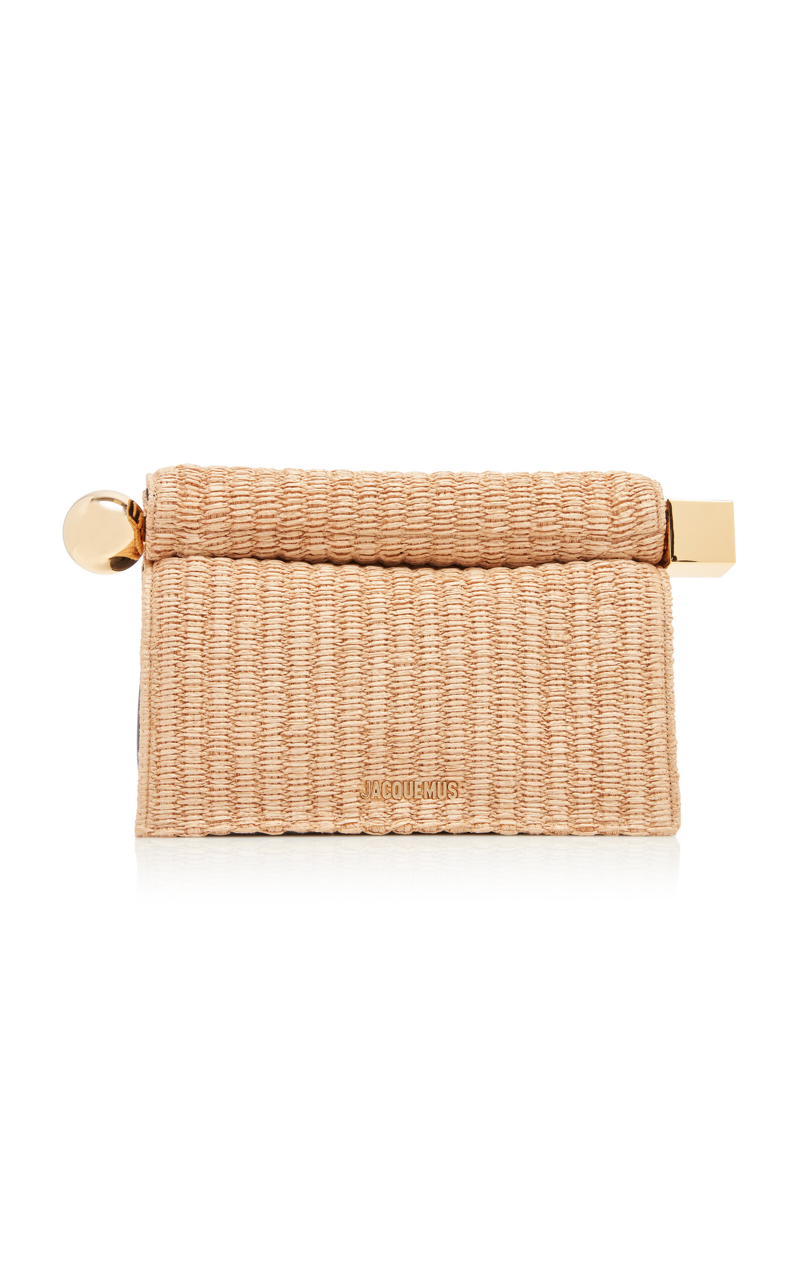 Jacquemus - The Rond Carré Raffia Clutch - Neutral - OS - Moda Operandi | Moda Operandi (Global)