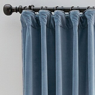 Alessandra Velvet Drapery Panel with Heathered Velvet & Linen Flange | Ballard Designs, Inc.