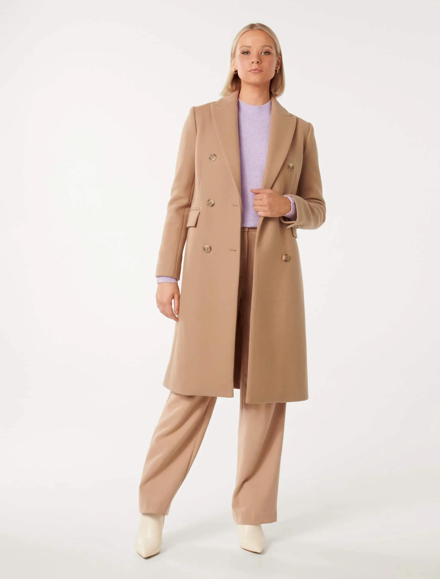 Mila Longline Button Coat | Ever New (CA)