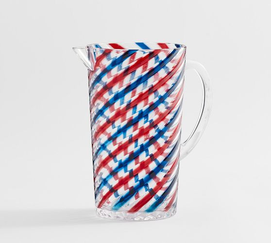 Americana Stripe Outdoor Pitcher | Pottery Barn (US)