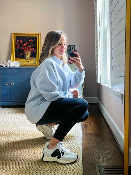 These New Balance sneakers are the perfect neutral sneaker for fall. I wear a half size up from my sandal size and they feel amazing. They look narrow on your foot but don’t fit narrowly. My high neck sweatshirt is from Amazon and a great alternative to the Isabel Marant sweatshirt. My leggings are Amazon and fit TTS. 


#LTKshoecrush #LTKunder100 #LTKstyletip