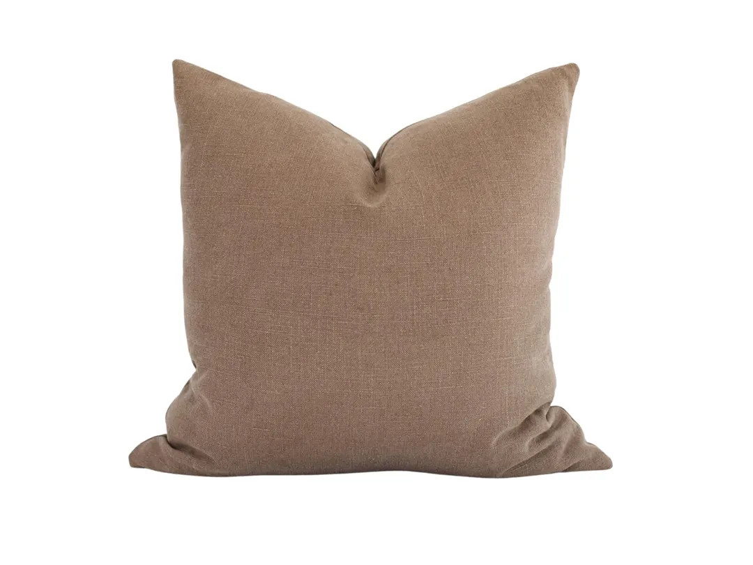 Deep Brown Linen Throw Pillow Cover: Chocolate Brown Pillows - Etsy | Etsy (US)