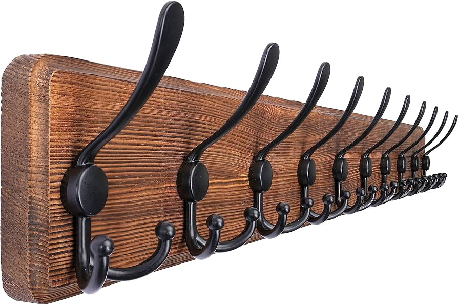 SKOLOO Rustic Large Coat Rack Wall Mount-38.6" Long Coat Rack for Wall, Wood Coat Rack Hook, Farm... | Amazon (US)