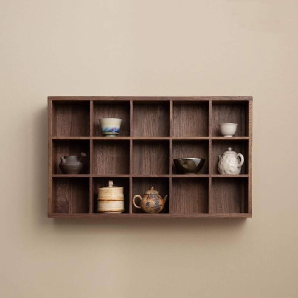 Wall Mounted Decor Display Case, Solid Wood Display Stand, Wood Knick Knack Floating Shelf, for C... | Amazon (US)