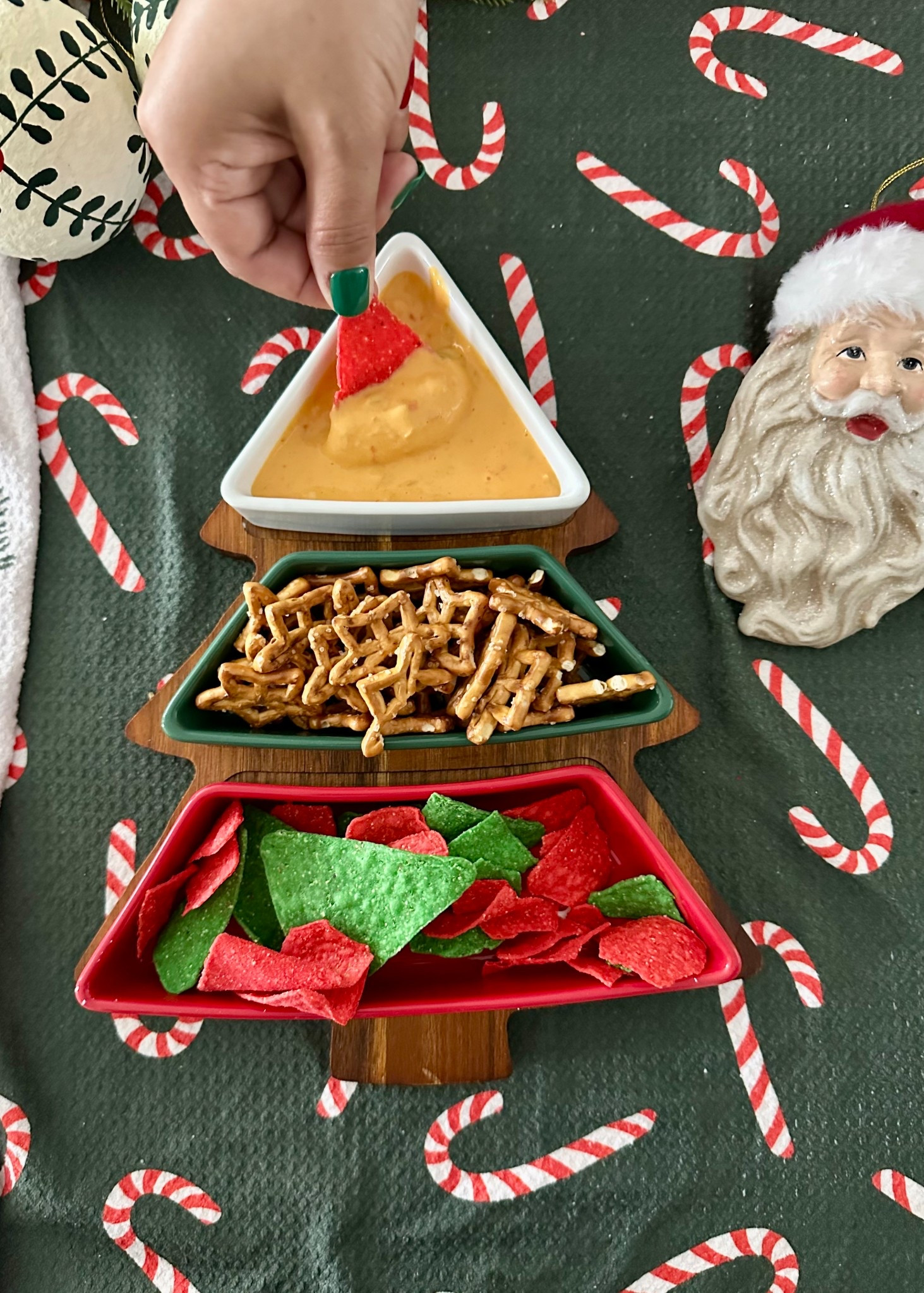 Wood Christmas Tree Charcuterie Tray with Ceramic Bowls. Holiday hosting  

#LTKfoodie #LTKHoliday #LTKGiftGuide