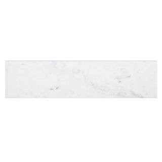 Jeff Lewis Italian White Carrara 4 in. x 16 in. Honed Marble Floor and Wall Tile (8 sq. ft. / cas... | The Home Depot