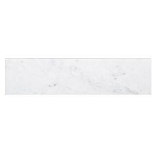 Jeff Lewis Italian White Carrara 4 in. x 16 in. Honed Marble Floor and Wall Tile (8 sq. ft. / cas... | The Home Depot