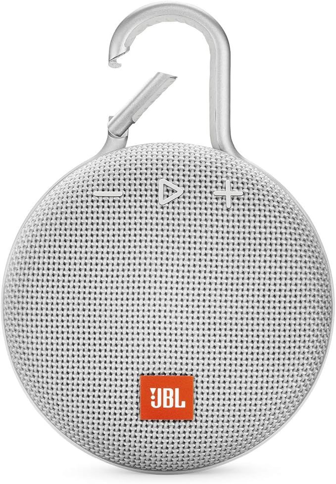 JBL Clip 3 Portable Waterproof Wireless Bluetooth Speaker - White | Amazon (US)