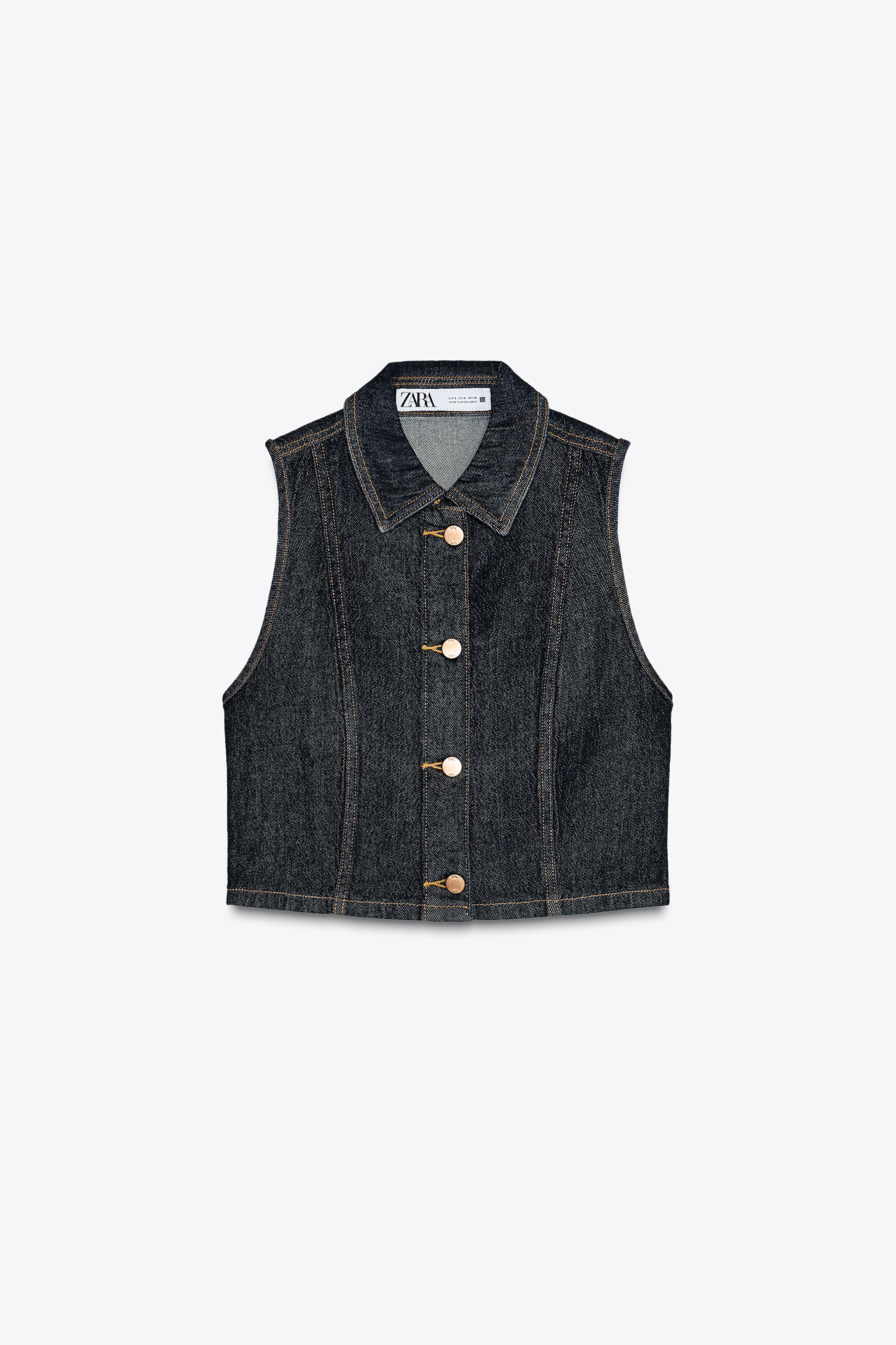 Z1975 SHORT DENIM WAISTCOAT | Zara US