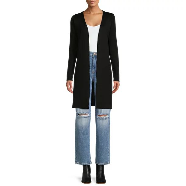 No Boundaries Juniors' Ribbed Duster Cardigan Sweater - Walmart.com | Walmart (US)