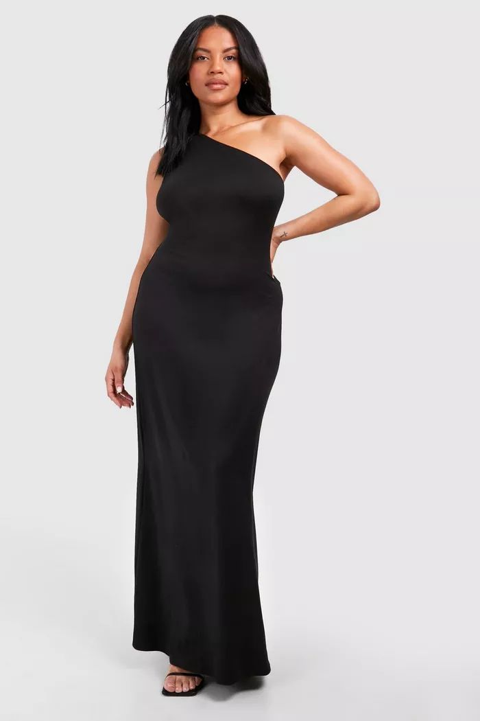 Plus Super Soft One Shoulder Maxi Dress | boohoo (US & Canada)