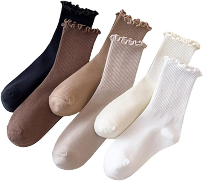 GuaziV Women's Cotton Socks, 5-8 Pairs Womens Fun Novelty Crew Colorful Patterns Super Soft Fashi... | Amazon (US)