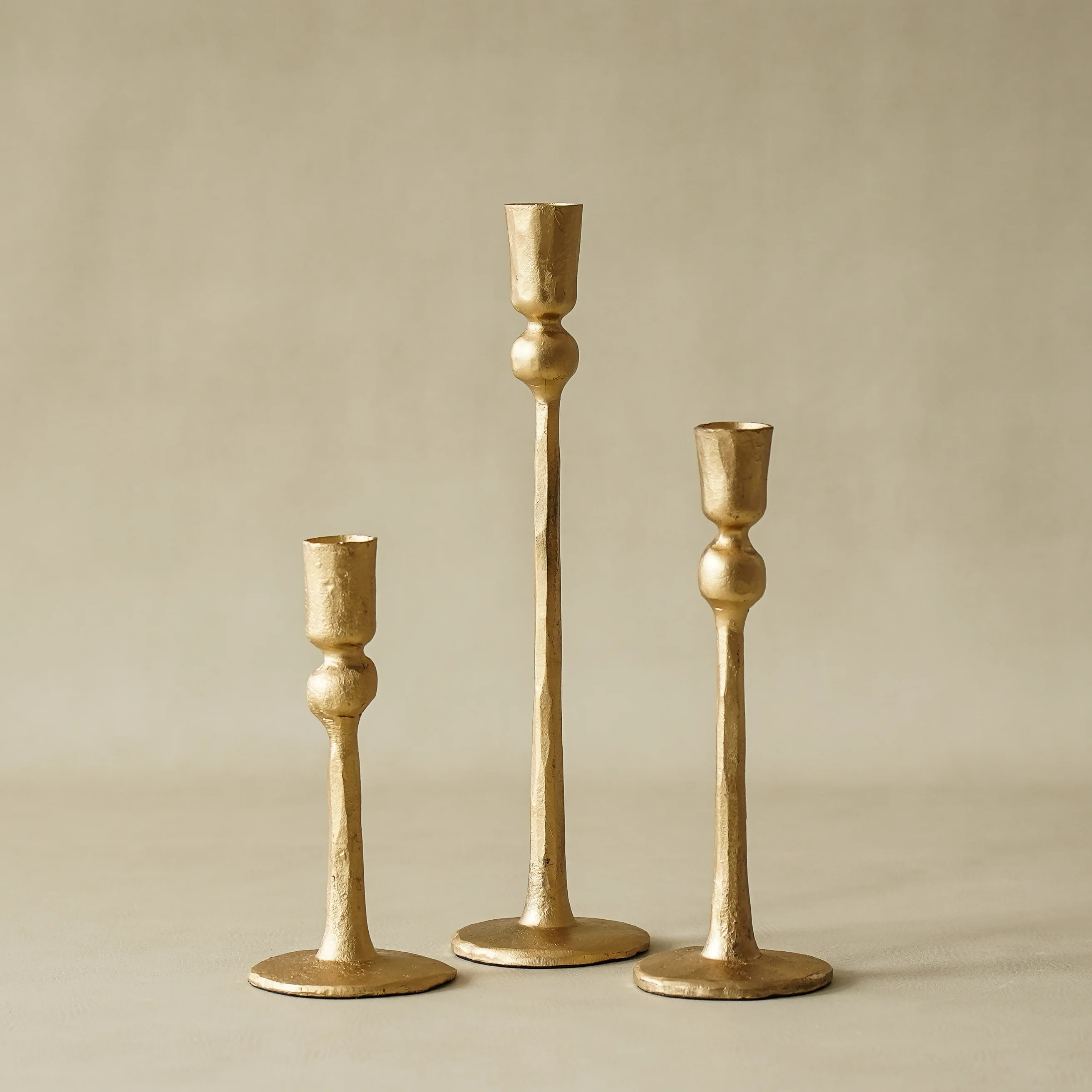 Iron Taper Holder Set | Gold | MJHome