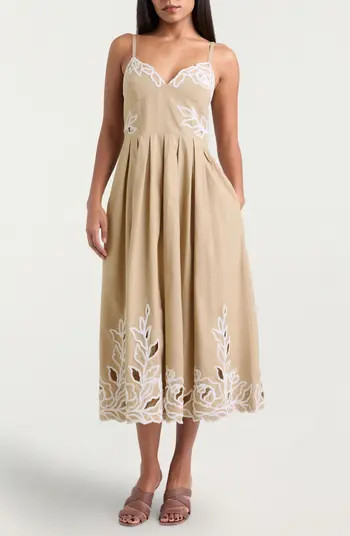 Cinq à Sept Maude Embroidered A-Line Dress | Nordstrom | Nordstrom