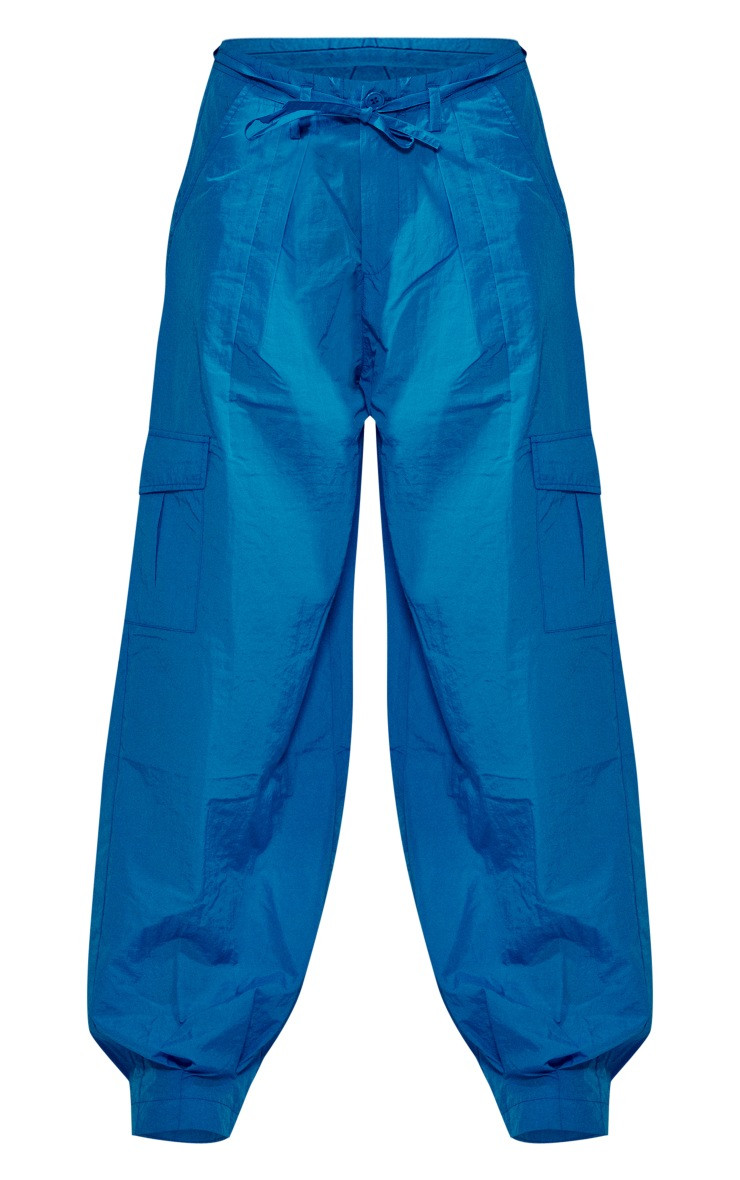 Bright Blue Parachute Oversized Shell Cargos | PrettyLittleThing UK