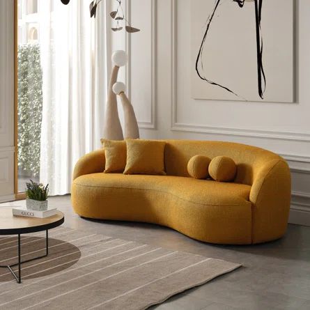 Lark Manor Kathrina 91'' French Bouclé Curved Sofa | Wayfair | Wayfair North America