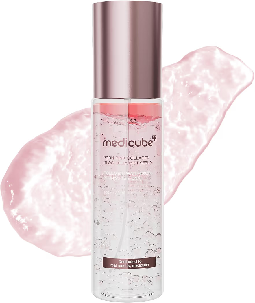 medicube Pink PDRN Collagen Glow Jelly Mist Serum | Dual-Texture Mist Serum with Niacinamide, Glu... | Amazon (US)
