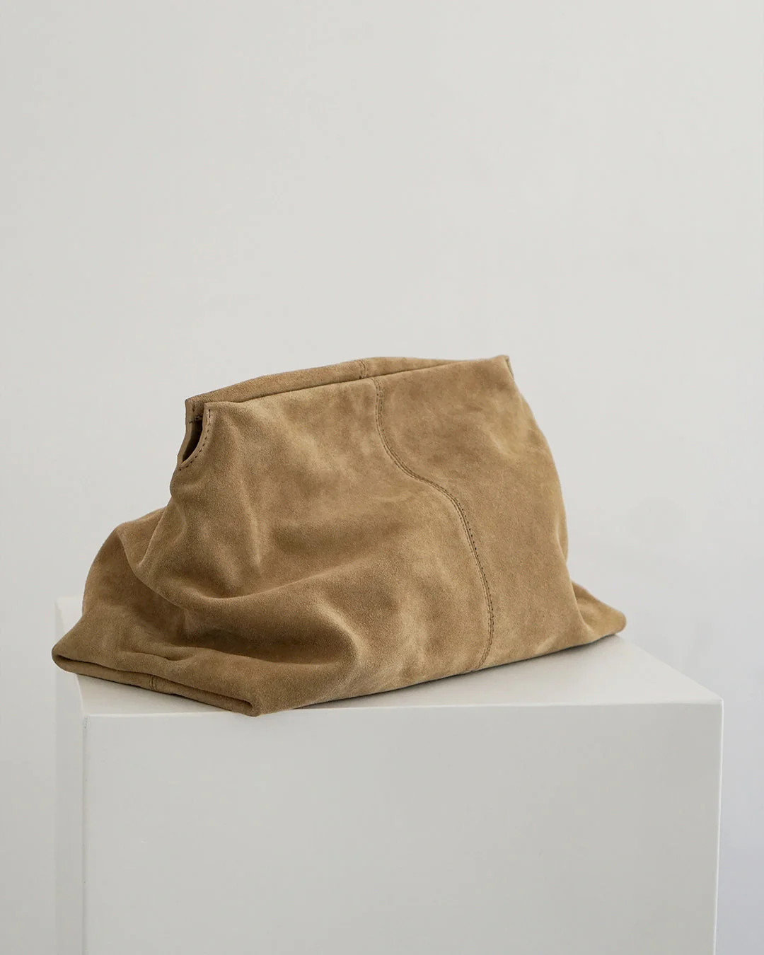 Clay Clutch Suede Sand Bag | Flattered