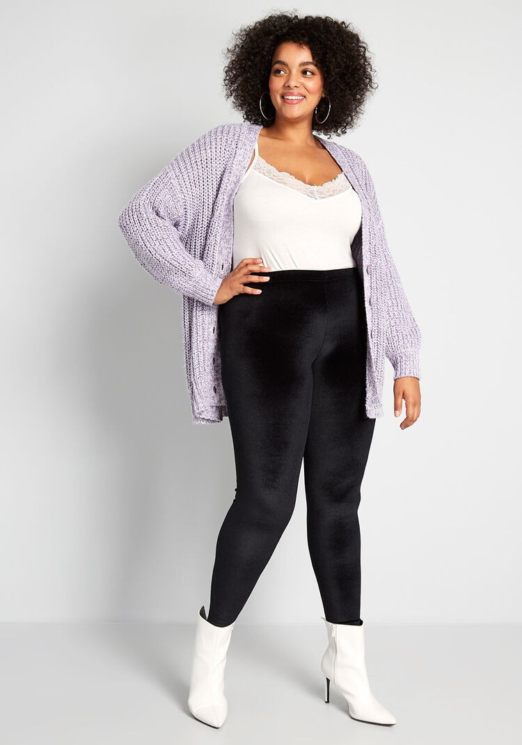 City Adventure Velvet Leggings in Black | Modcloth