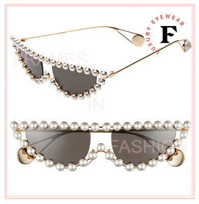 GUCCI AUTHENTIC Hollywood Forever 0364 Gold Pearl Metal Sunglasses GG0364S 004  | eBay | eBay US