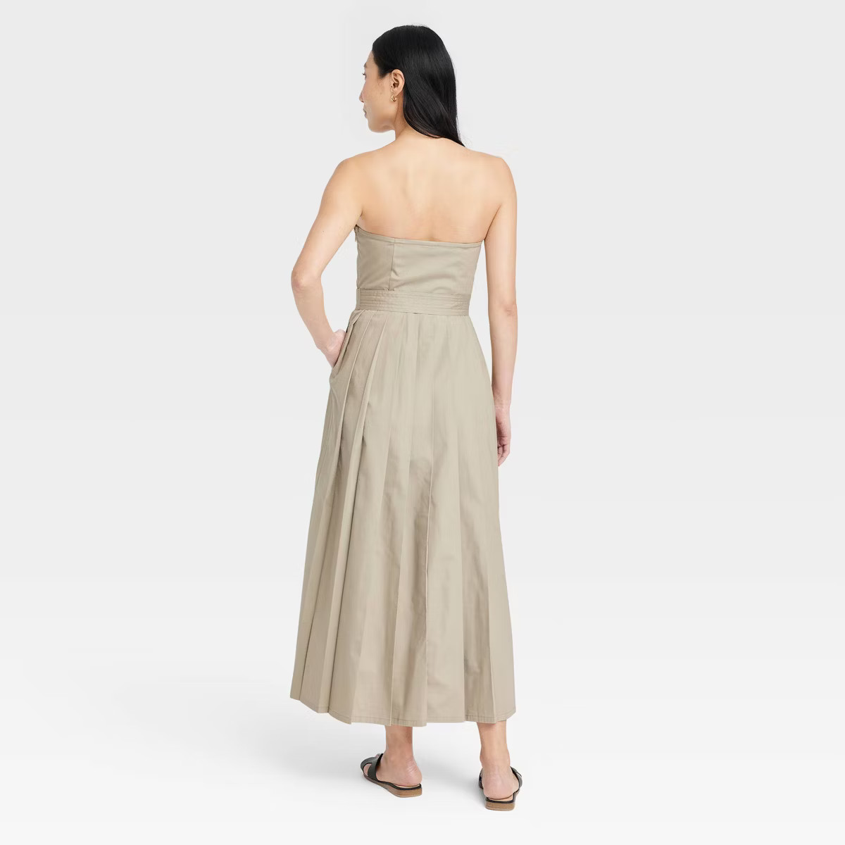 Women's Belted Midi Bandeau Dress - A New Day™ | Target