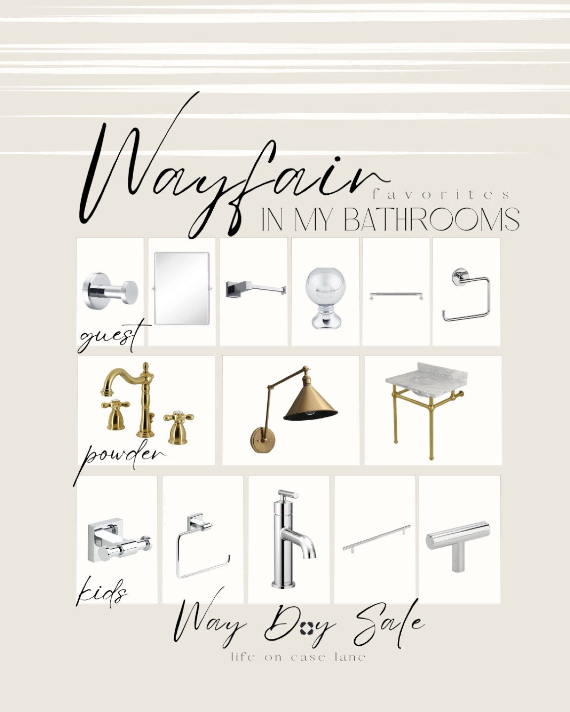 Wayfair in my bathrooms.

Cabinet hardware, bathroom accessories, cabinet knobs, free standing sink, vanity mirror 

#LTKxWayDay


#LTKsalealert #LTKhome