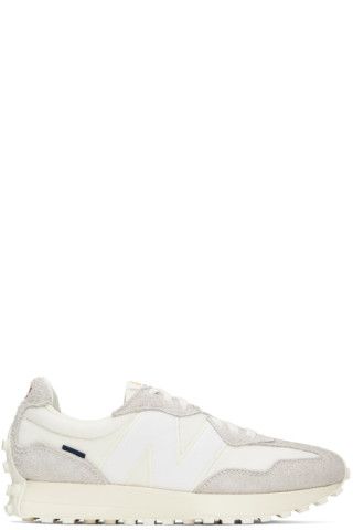 White & Gray 327 Sneakers | SSENSE