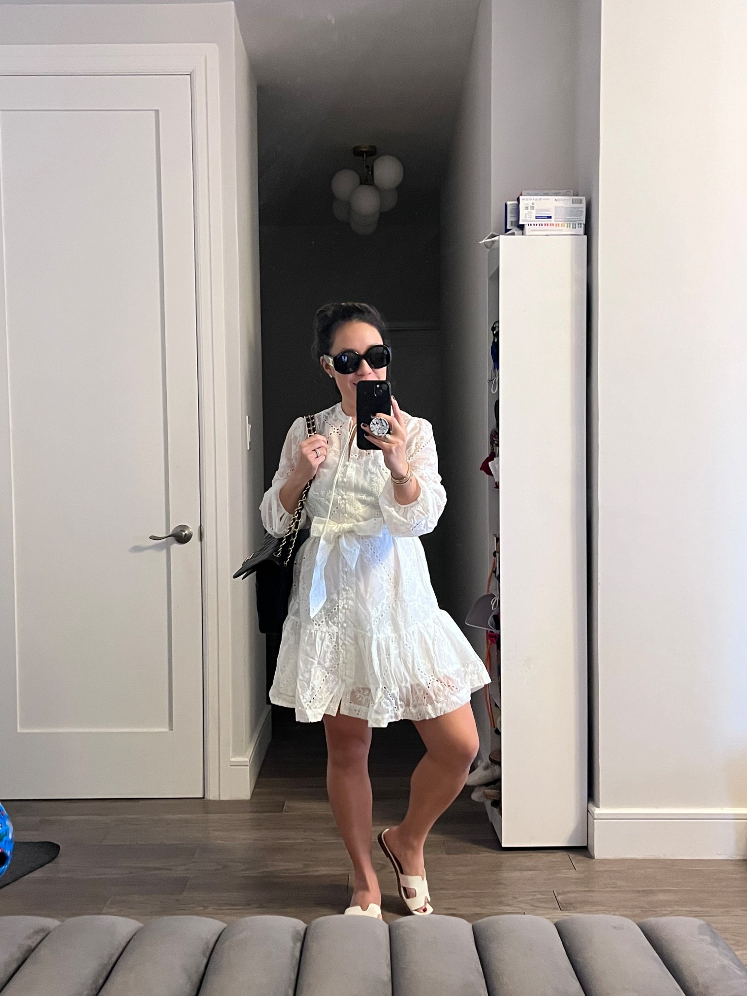 Sale alert! Little white dress. Party dress. Vacation dress. Bridal. So pretty. I’m wearing an xs. Slip has adjustable shoulder straps. Entire dress is woven with minimal stretch. Organza. 

#LTKFindsUnder50 #LTKSaleAlert #LTKTravel