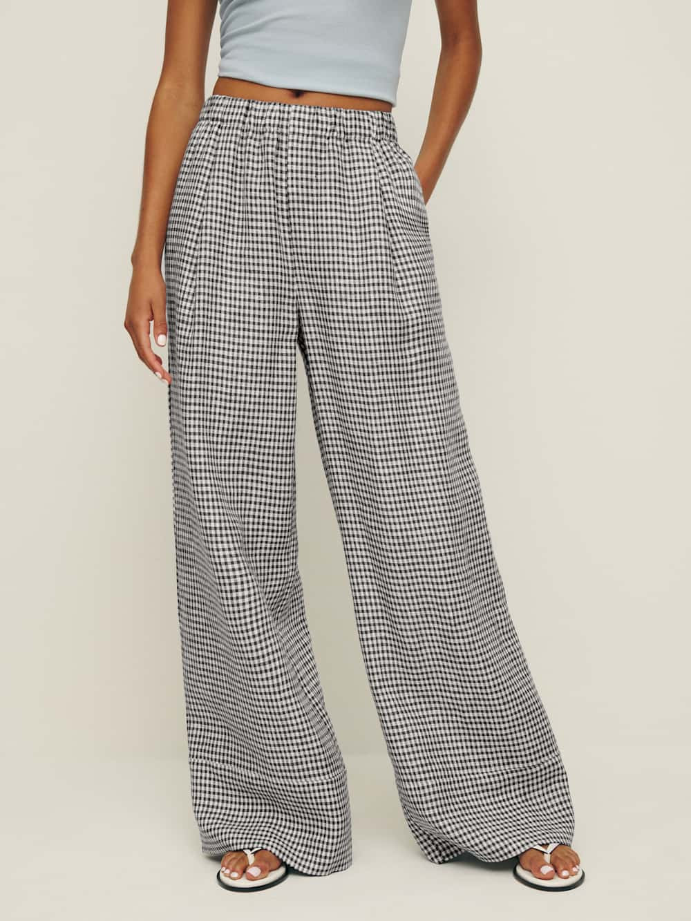 Fernando Linen Wide Leg Pant | Reformation (Global)