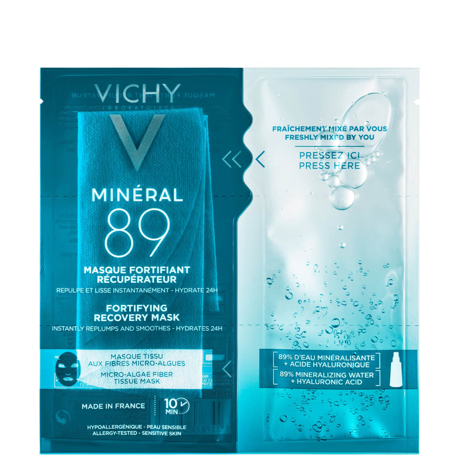 VICHY Minéral 89 Hyaluronic Acid Fortifying Sheet Mask | Look Fantastic (ROW)