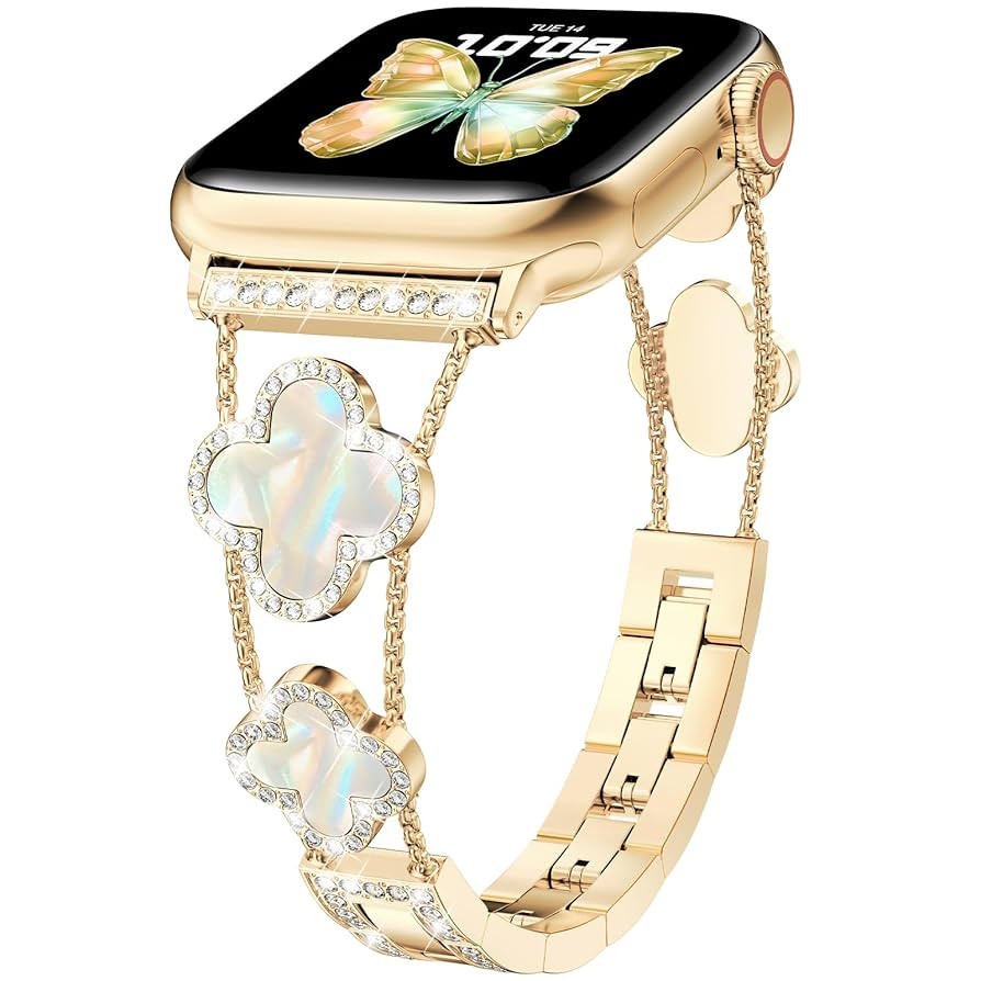 CTYBB Bling Diamond Band Compatible with Apple Watch Bands for Women 40mm 41mm 38mm 42mm Series 1... | Amazon (US)