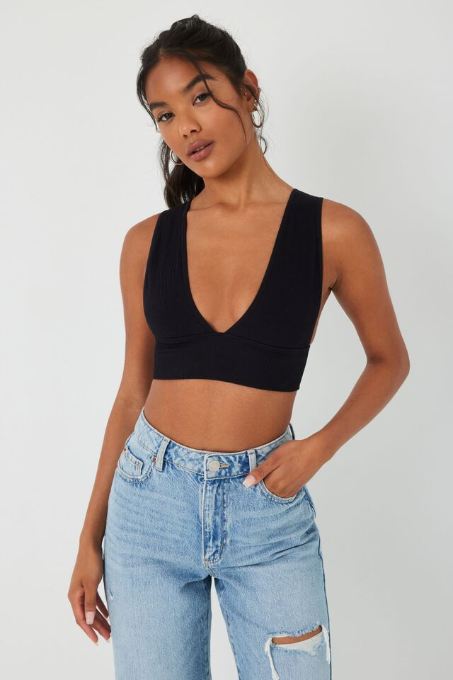 Serena Seamless Deep Plunge Tank | Garage Clothing