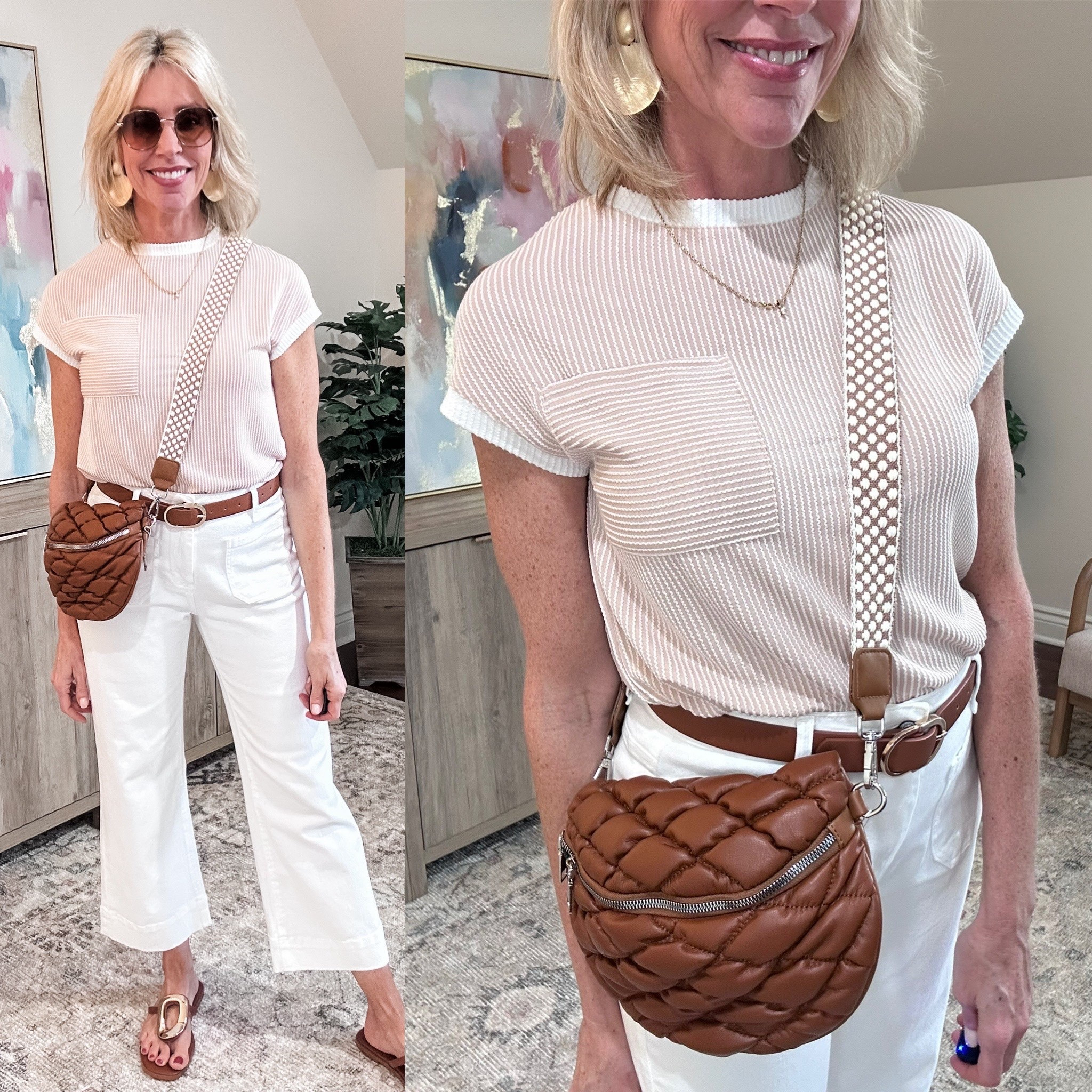 These Amazon wide leg jeans are stretchy and comfortable without being oversized and baggy. The cropped length is flattering to all body types. They come in many colors and 6 different sizes. I styled them with affordable Amazon pieces for spring!

Fit is true to size and I’m wearing a small.

#LTKgrwm #LTKootd #LTKOver40