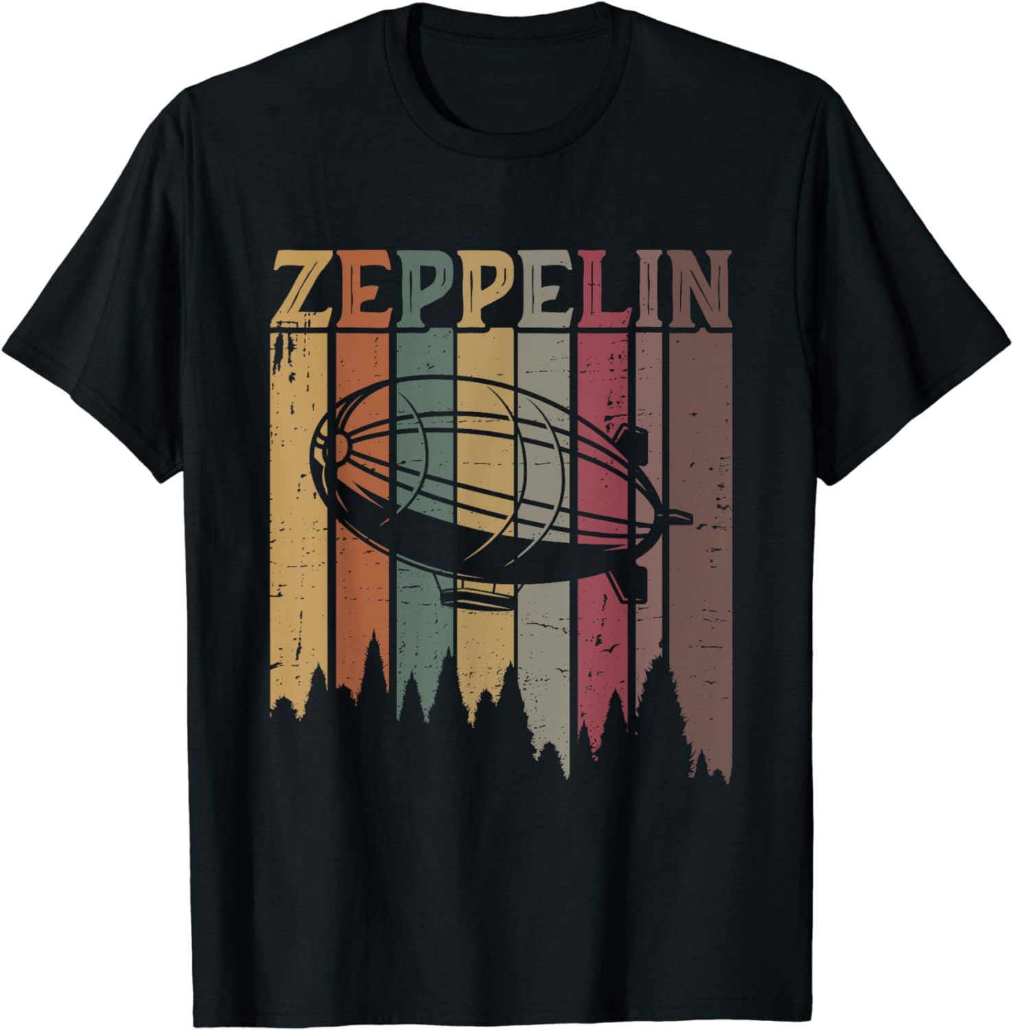 Retro Zeppelin 70s 80s Dirigible Airship Zepelin Zepplin T-Shirt | Amazon (US)