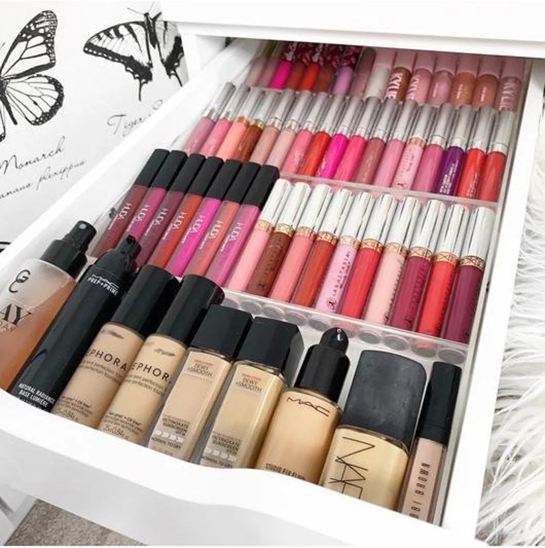Acrylic Makeup Organizer Organiser Storage - DISPLAY TRAY Long Rows - Etsy | Etsy (US)