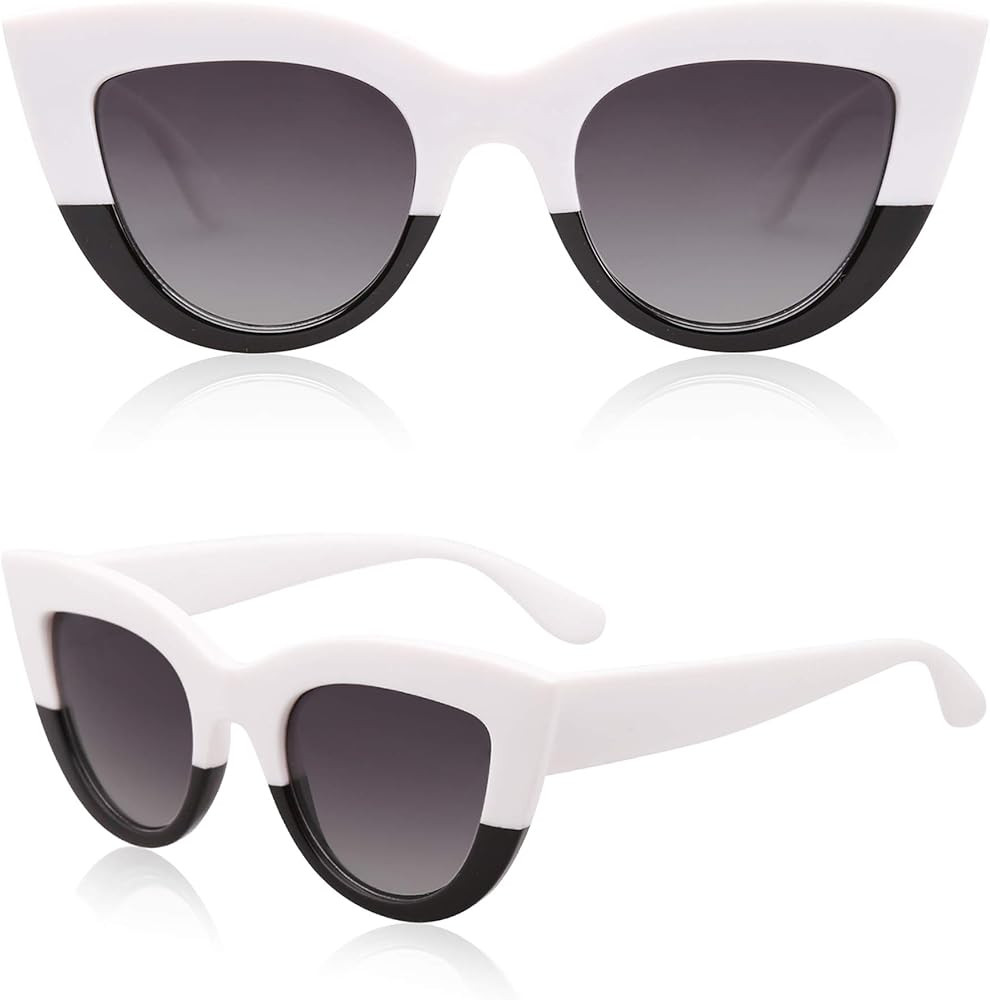 SOJOS Retro Vintage Cateye Sunglasses for Women UV400 Mirrored Lens SJ2939 | Amazon (US)