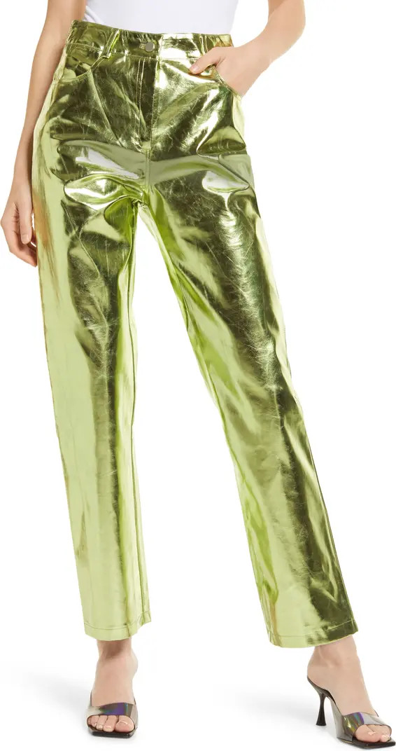 Shiny Straight Leg Pants | Nordstrom