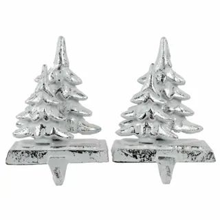 Northlight Set of 2 Silver Christmas Tree Stocking Holders 5.75 | Kroger