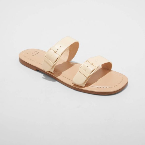 Women's Penny Two Band Buckle Sandals - A New Day™ | Target