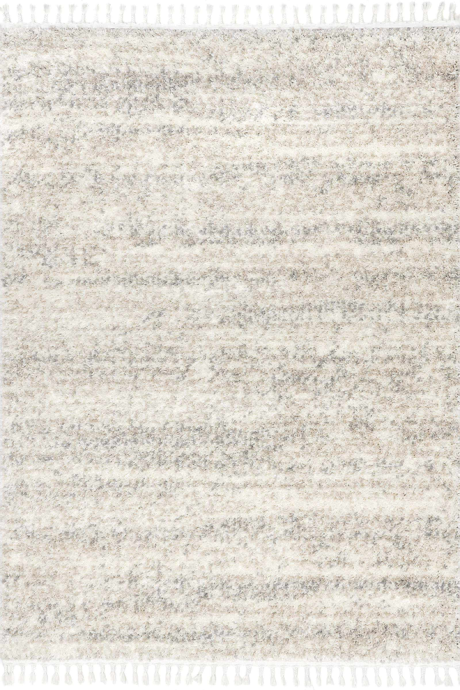 Shaded Shag With Tassels Rug | Ivory | Rugs USA