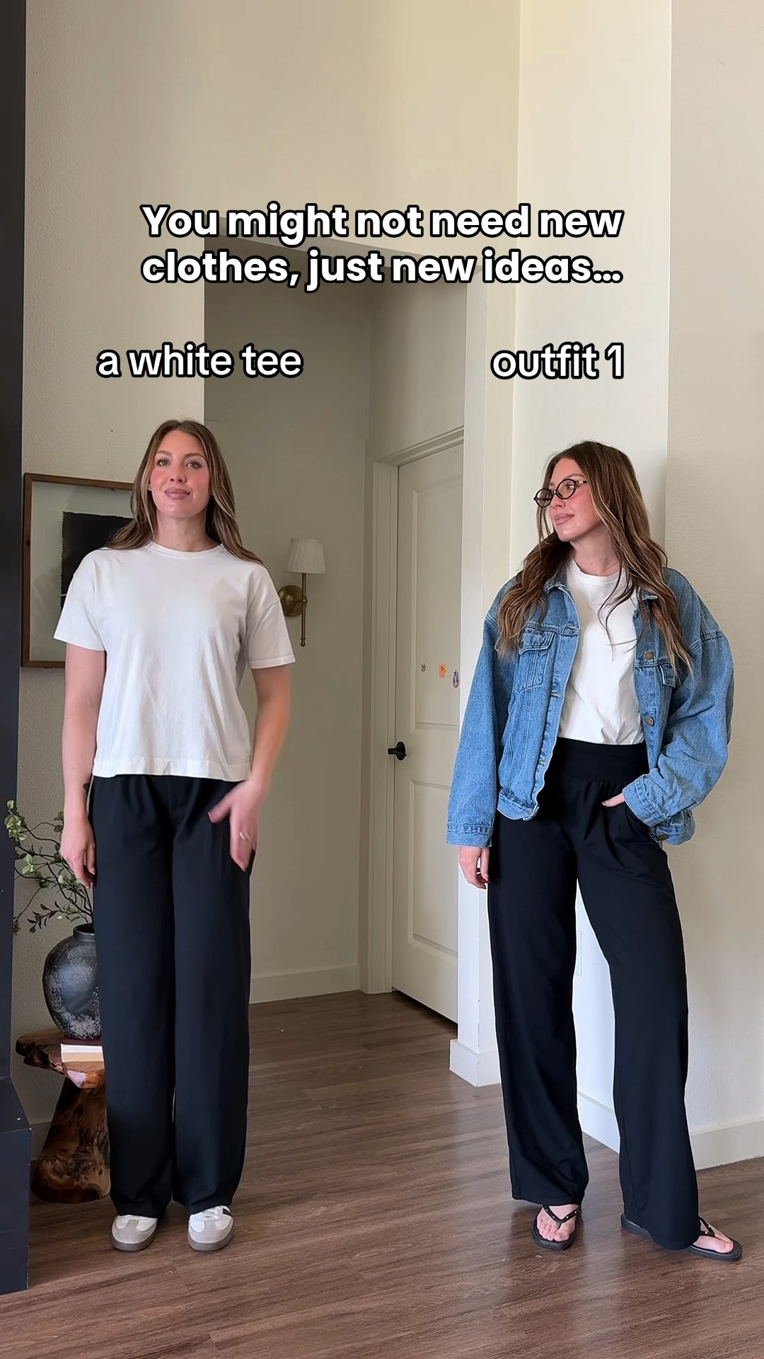 Save this for ideas on what to wear when you don’t know what to wear! I’m wearing a medium tall in my favorite white tee! Small tall in all bottoms! 

Casual outfits, white tee styled 3 ways, how to style, summer outfits, viral Aritzia pants 