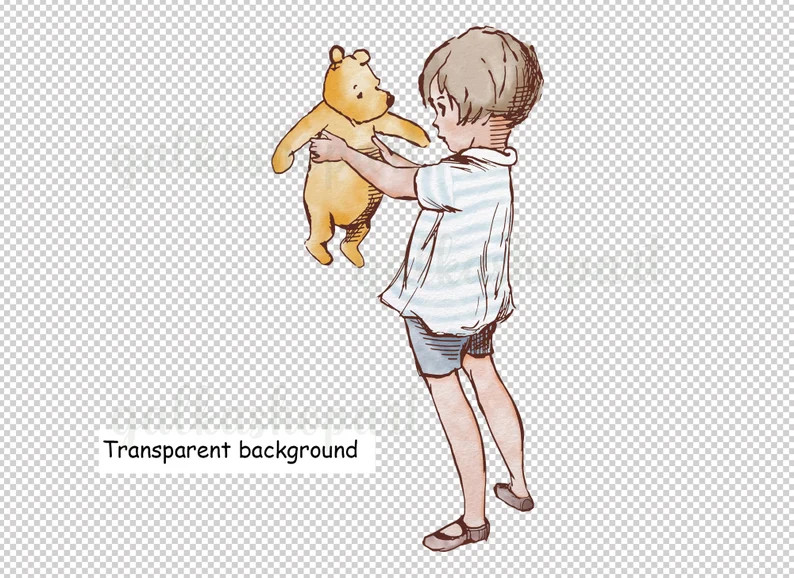 Classic Winnie the Pooh and Christopher Robin, Sublimation Design, , Baby Shower&birthday Decor, ... | Etsy (US)